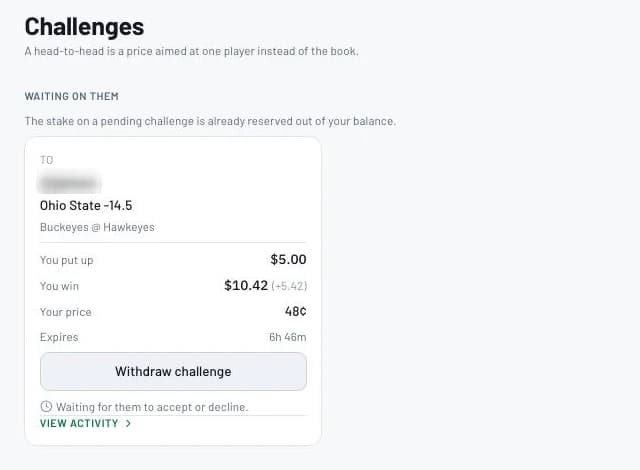 Track it in Challenges, then Portfolio