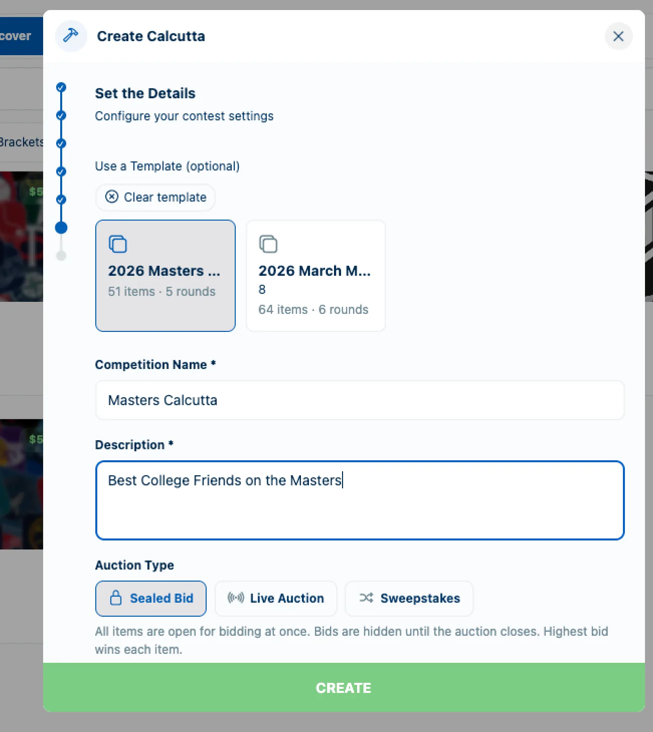 Add the competition name and description