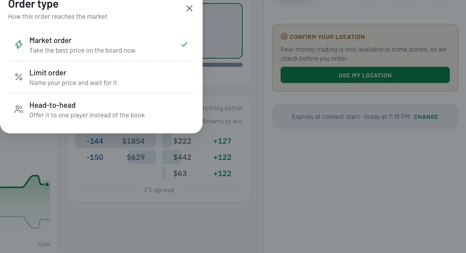 Switch order type to name your own price