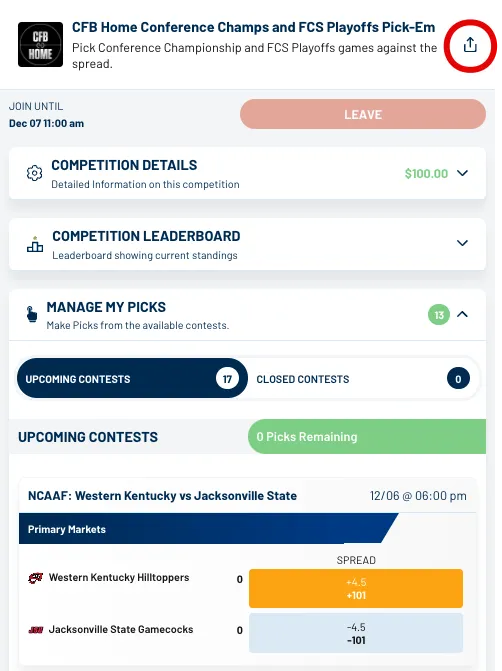 How to Share a Competition