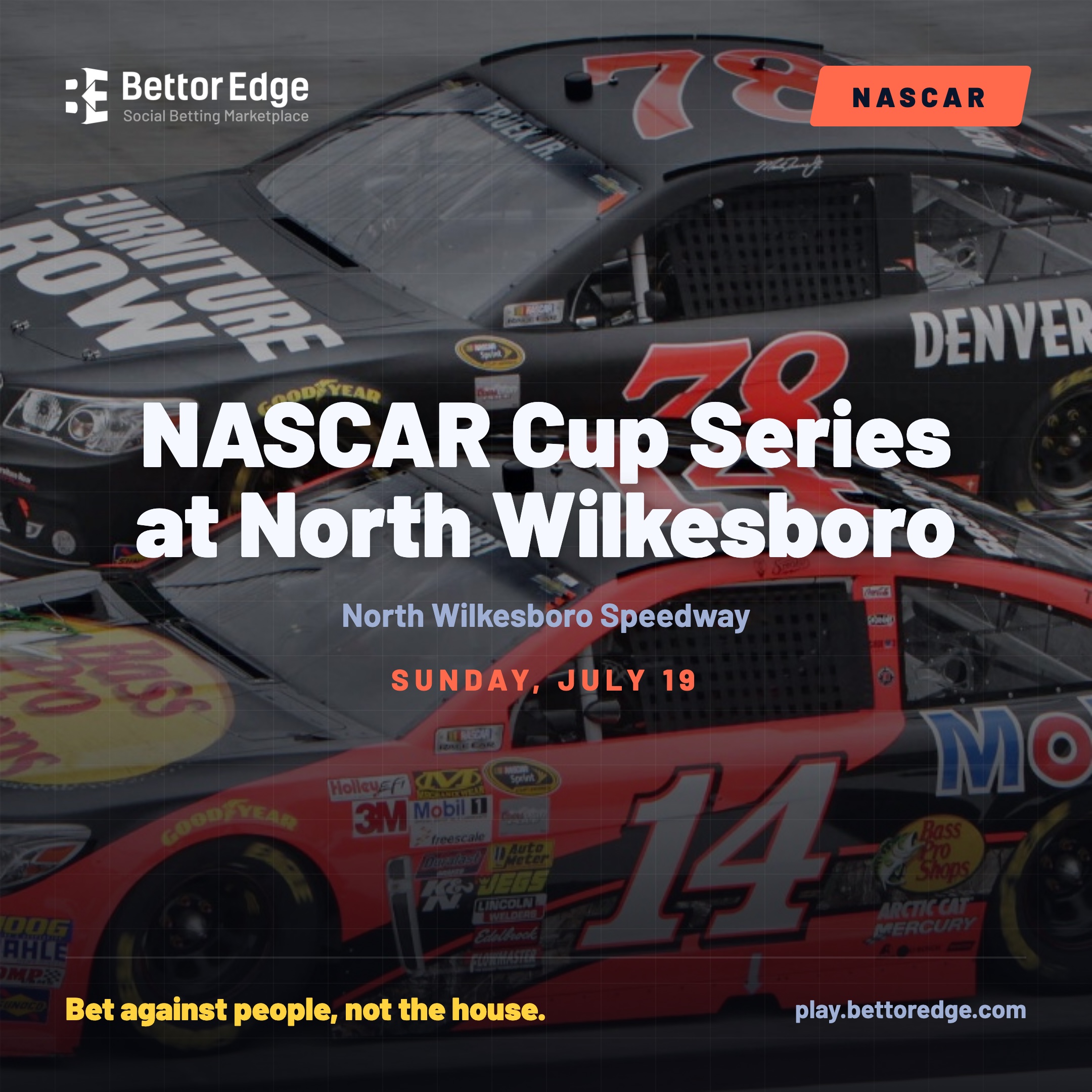 BettorEdge card: NASCAR Cup Series at North Wilkesboro Speedway, Sunday July 19